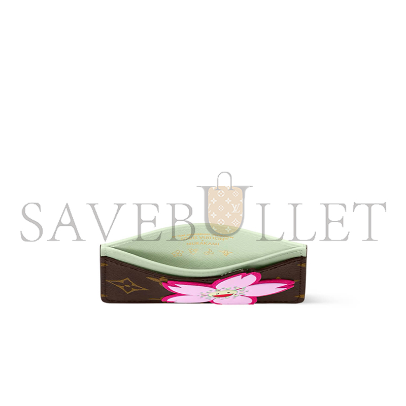 l0*is V*t0n murakami x takashi card holder sakura brown m13429 (11*7*0.5cm)